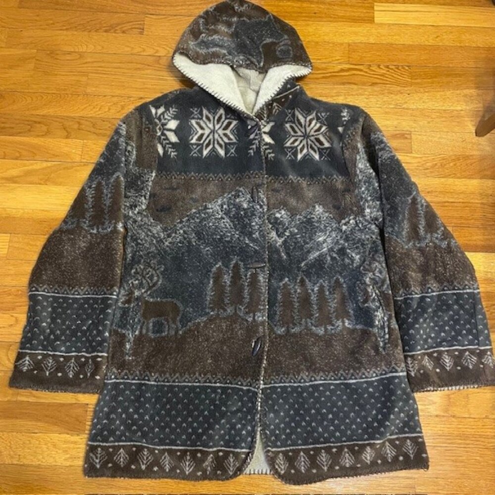 Alpine Studio Reversible Oversized Fleece Jacket